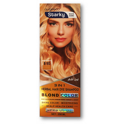 STARKY HERBAL HAIR DYE SHAMPOO 3 IN1 BLOND COLOR B50 250 ML